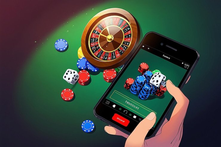 Mesin slot digital dengan berbagai tema dan putaran bonus di layar ponsel